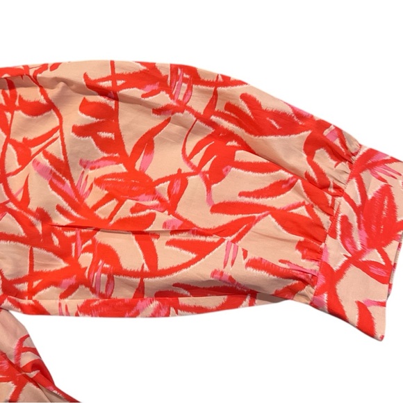 Marc Cain Blouse  Top Orange/Peach Tan EUC Size N6 US 12 - Picture 10 of 11